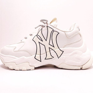 정품 MLB 빅볼청키 뉴욕양키스 흰색 여성 여자 키높이 신발 운동화 230