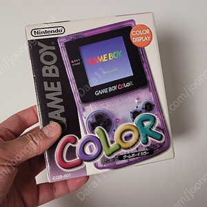 게임보이 컬러 박스셋 투명 보라색 판매합니다.