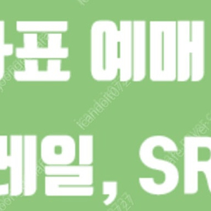 SRT 매진표 대상잡아드려요!