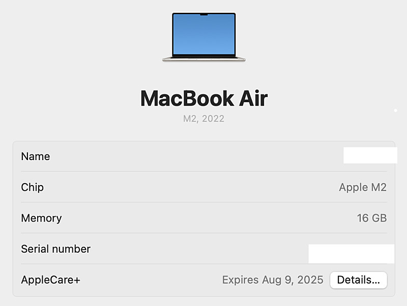 M2 맥북에어 / 13인치 / 8코어 / 16GB 판매 이미지