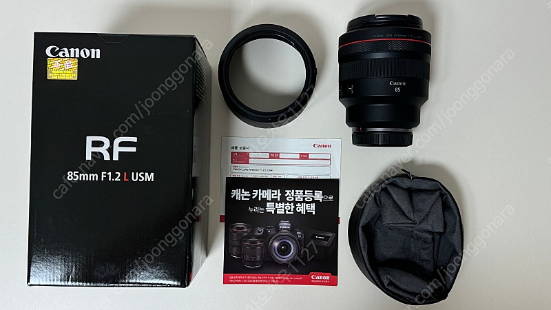 [4월제품] 캐논 RF85mm F1.2L 판매(rf85.2, 알만두, RF85)