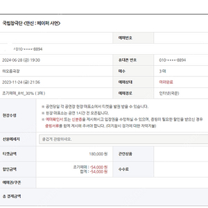 [급] 국립극장 '만신' 6월 28일 티켓 양도