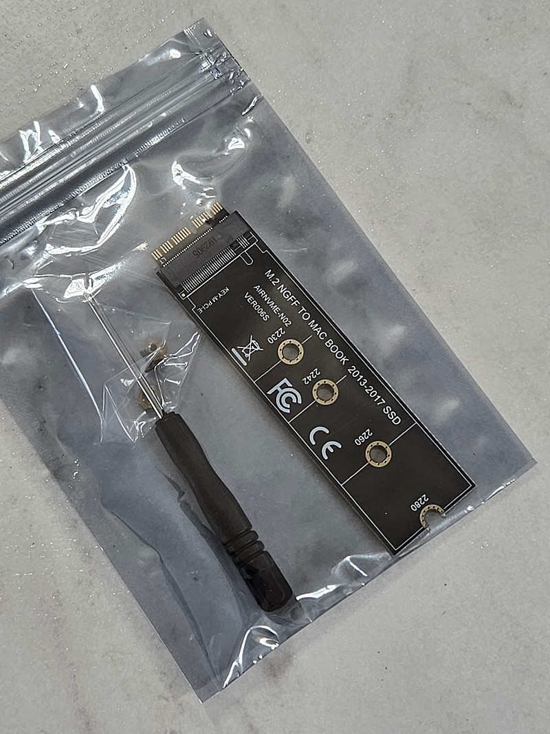 NVME ssd 사용 아답터 (맥북2013_2017