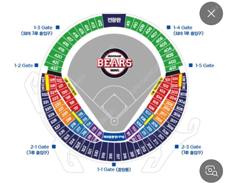 두산 ssg 6/29(토) 1루 네이비 306블럭 14열 통로 4연석