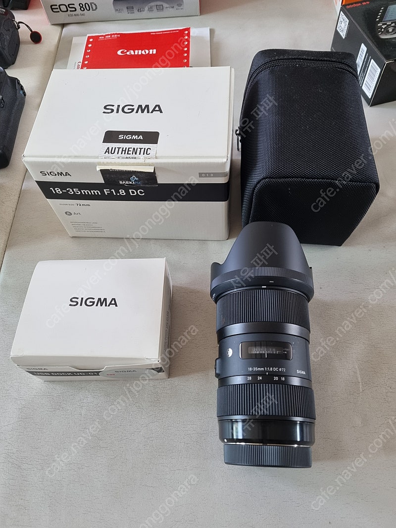 캐논 마운트 SIGAM 18-35mm F1.8, EFS 24mm F2.8 단렌즈 판매