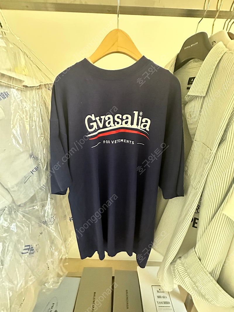 베트멍 gvasalia 반팔 블루 오버핏 Xs