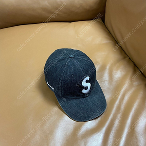 Supreme 슈프림 케블라 블랙 S로고 6패널 볼캡 모자 (Kevlar Washed Denim Black)