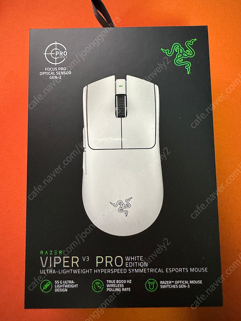 바이퍼 v3 pro 바브삼 화이트 새상품급