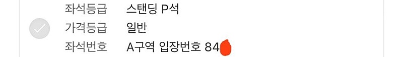 두아 리파 내한공연 콘서트 12월 4일 수요일 스탠딩 P석 a구역 1매 양도 판매