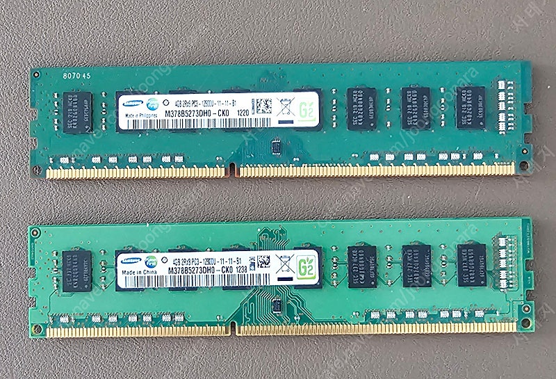 RAM 램 4G ﻿2Rx8 PC3-12800U 삼성