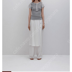 farven 파르벵 LINEN BACK POCKET PANTS SKIRT_IVORY 새상품