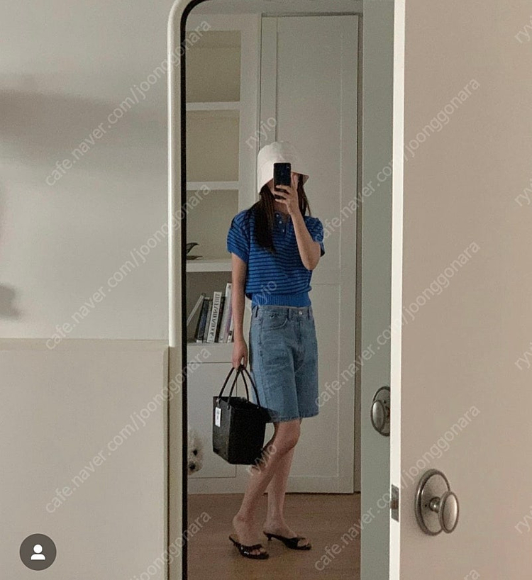 GED(게드) PAPER COLLAR KNIT - NAVY STRIPE--4