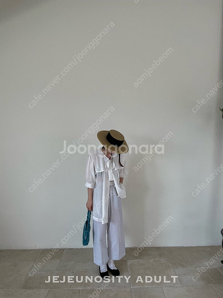 제제우노시티 jejeunosity 어덜트 데이브라우스 반팔 블라우스 BL--0