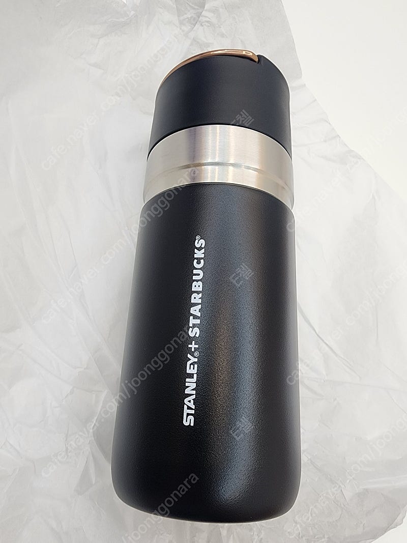 스타벅스 SS 블랙 앤 골드 스탠리 보온병 500ml (운포)