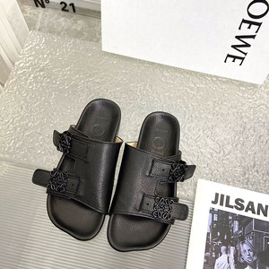 좌쓰 loewe Ease leather slides 로에베 아나그램 레더 슬라이드 샌들 / 블랙 브라운 등 4종