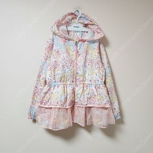 140사이즈 로엠걸즈 핑크색 별무늬 바람막이 자켓