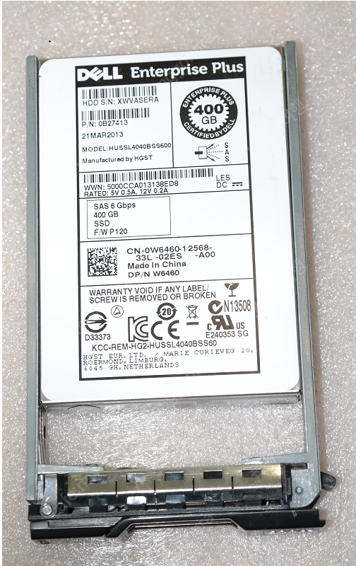 DELL 서버용 HGST SLC SAS SSD 6Gb/S HUSSL4040BSS600