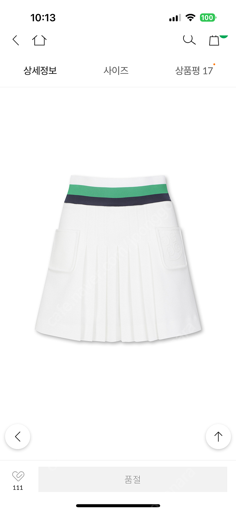 지포어 여성 스커트 ELASTIC BAND PLEATS SKIRT(WOMEN) 새상품 정품