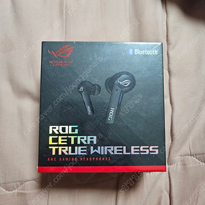 미개봉, 미사용 에이수스 ROG CETRA TRUE WIRELESS BLACK 블루투스 무선 게이밍 이어폰