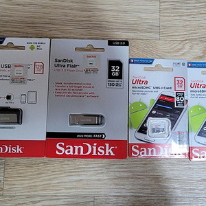 샌디스크 USB(128,32gb), Micro SD(32gb)