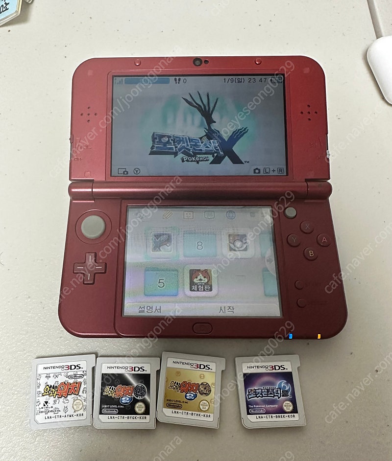 닌텐도 3ds new XL 및 요괴워치/포켓몬 칩 포함