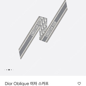 Dior Oblique 미차 스카프 (그레이 실크 트윌)