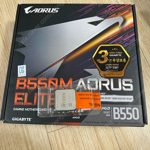 미개봉새상품 알리발5700x3d +국내정발b550m aorus elite