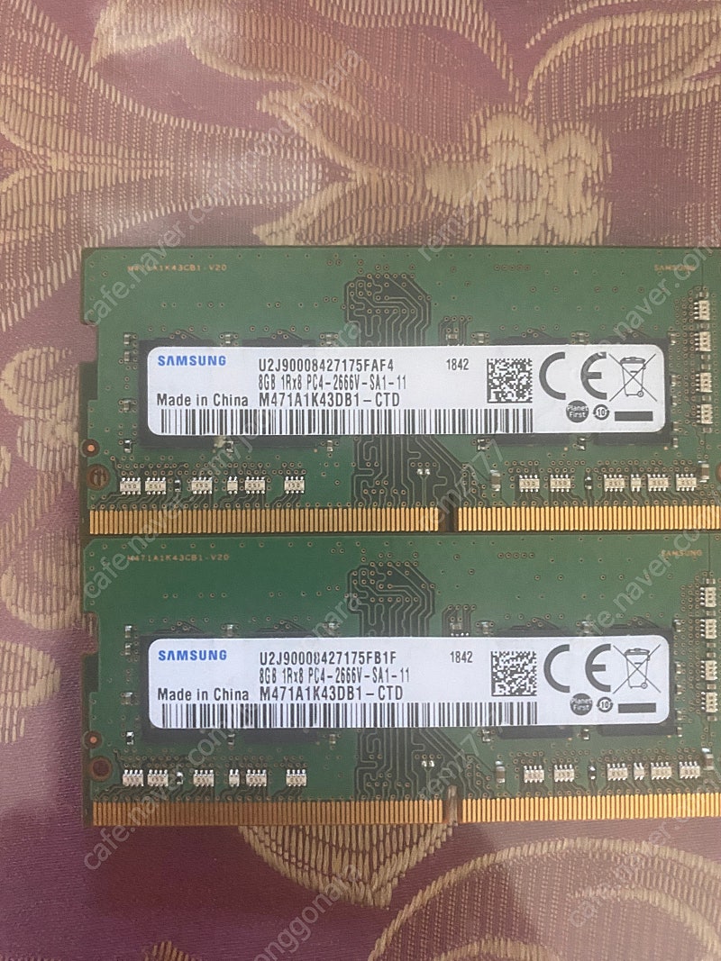 삼성 노트북 메모리 ddr4 8gb 두개 16gb