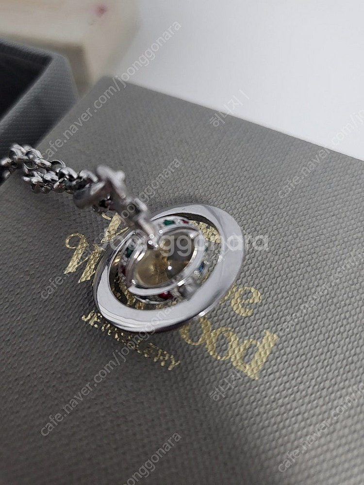 비비안웨스트우드 입체 오알비 목걸이 정품--2