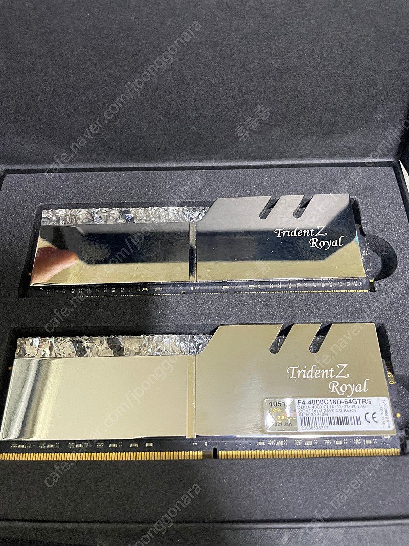 ddr4 64gb 4000 cl 18 로얄램 xmp 판매합니다