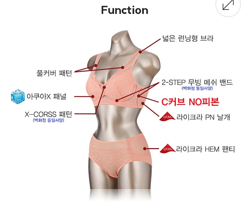 (새상품)슬림업 기능성 속옷 세트 (반값택배가능)