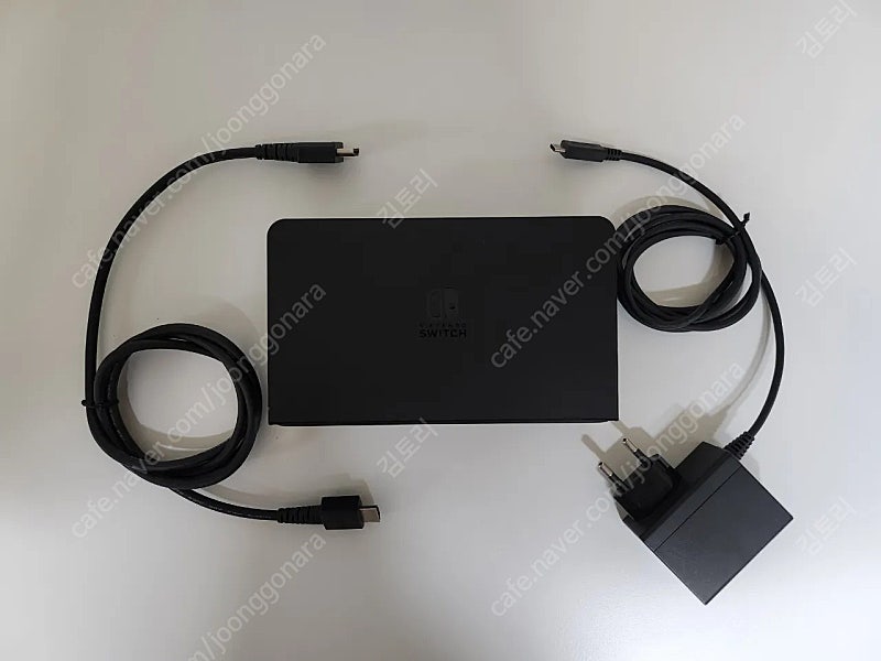 닌텐도 스위치 정품 OLED 독 (블랙) + 어댑터 + HDMI 케이블
