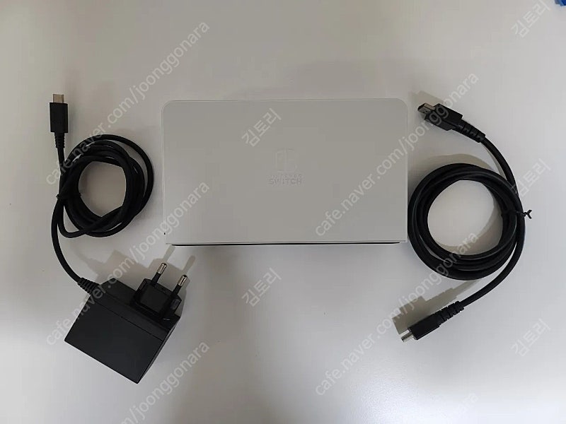 닌텐도 스위치 정품 OLED 독 (화이트) + 어댑터 + HDMI 케이블