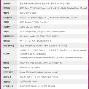 레노버 노트북 아이디어패드 슬림1 15AMN7 R