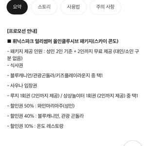 휘닉스파크 평창 올인크루시브 4인권