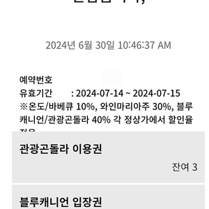 (7.14~15)휘닉스파크 블루캐니언 +곤돌라 이용권 3매