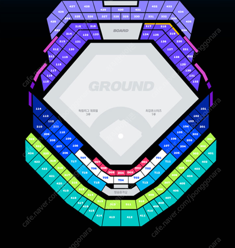 (명당 통로석) 최강야구 6/30 지정석 4층 지정석 2연석, 단석