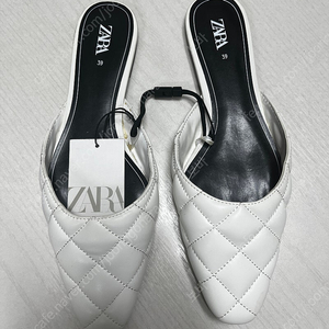 ZARA 뮬 WHITE EU 39 (KR 255)