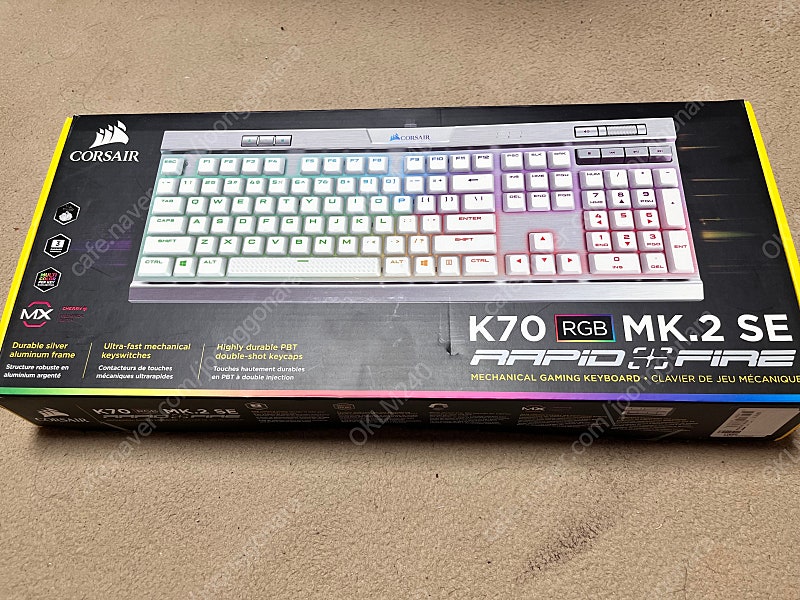 커세어 키보드 CORSAIR K70 RGB MK.2 SE 은축 (풀 윤활)