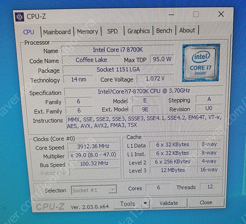 i7 8700k