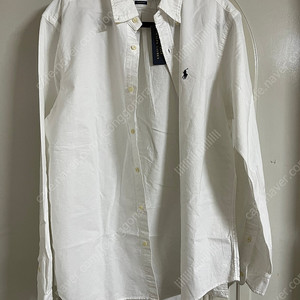 (새상품) 폴로 가먼트다잉 클래식핏 화이트 셔츠 polo classic
