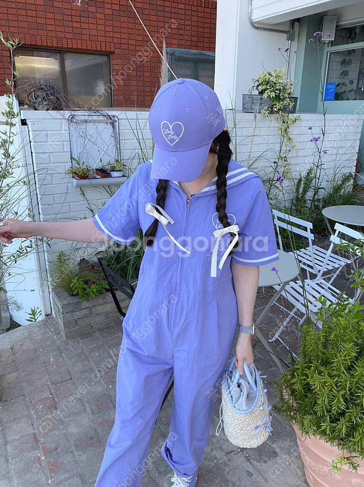 only레레 해양단 세일러카라 아노락 점프슈트 세컨케이...--4