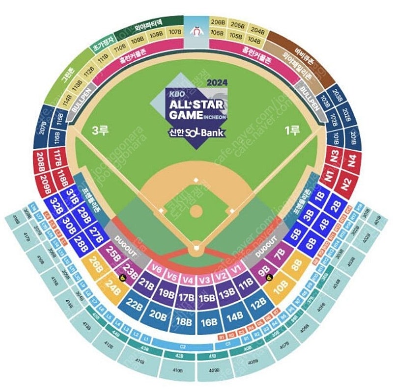 KBO 올스타전 프라이데이 올스타전 7월 5일 7월 6일 금요일 토요일 드림팀 VS 나눔팀 1루 내야지정석 3루 홈런커플존 2연석 4연석 7/5 7/6 [인천 SSG 랜더스 필드]