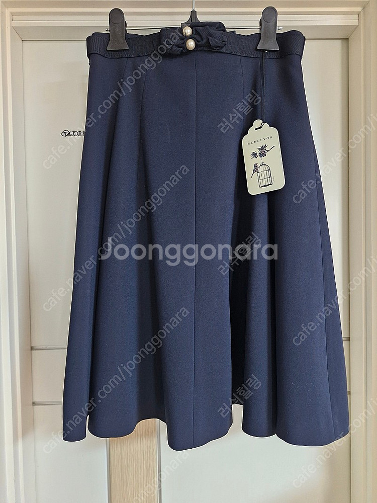레니본 리본벨트 스커트 54 네이비--0
