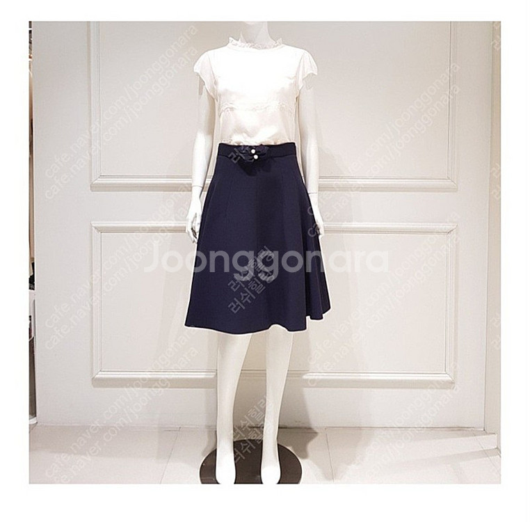 레니본 리본벨트 스커트 54 네이비--3