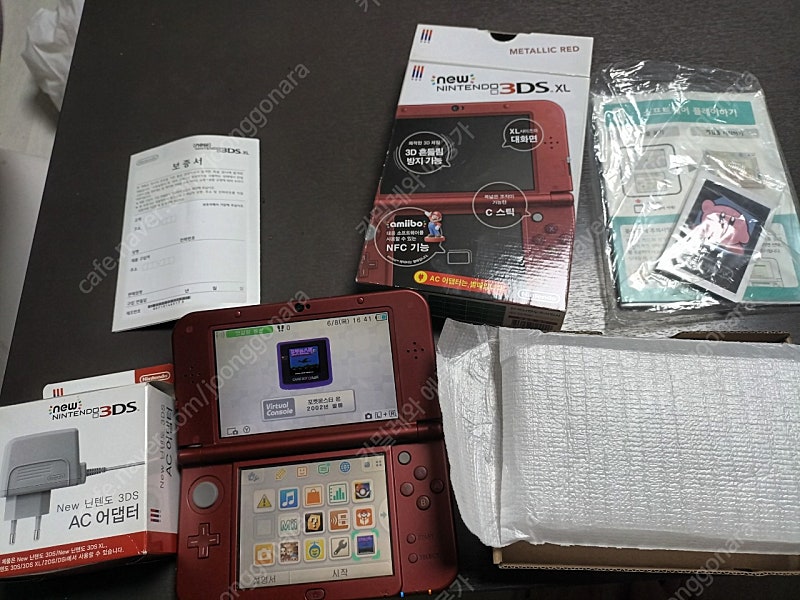 new 닌텐도 3ds xl 레드 풀박스 포켓몬스터 은 내장