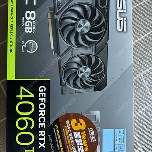 [서울] ASUS DUAL 지포스 RTX 4060 Ti O8G EVO OC D6 8GB 미개봉