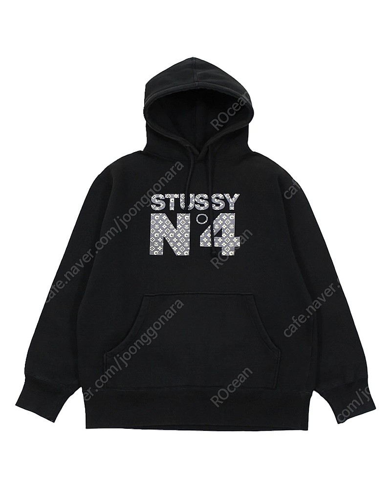 [L] 2000s USA Stussy Monogram N4 Sweathoodie 스투시 모노그램 스웻 후디 빈티지 미국생산 미제 후드티 루이비통