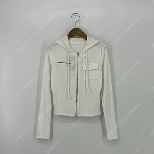 크롭 후드집업 (M size / WHITE)