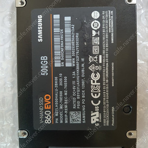 삼성 SSD 860 EVO 500GB[500G] 판매합니다.